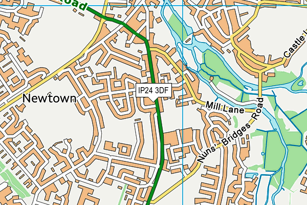 IP24 3DF map - OS VectorMap District (Ordnance Survey)