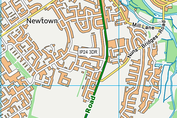 Queensway Infant Academy and Nursery map (IP24 3DR) - OS VectorMap District (Ordnance Survey)