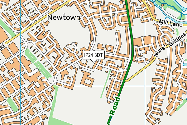 IP24 3DT map - OS VectorMap District (Ordnance Survey)