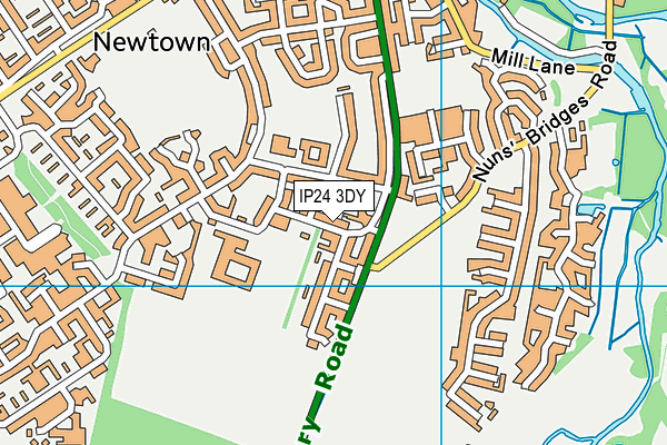 IP24 3DY map - OS VectorMap District (Ordnance Survey)