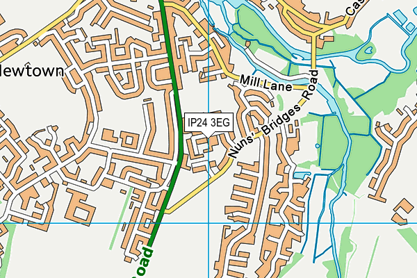 IP24 3EG map - OS VectorMap District (Ordnance Survey)