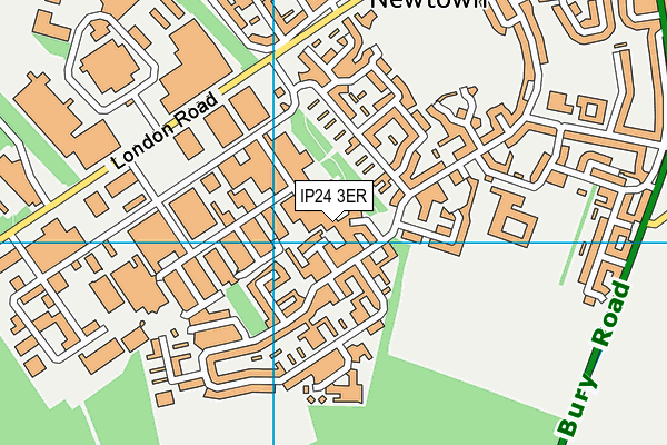 IP24 3ER map - OS VectorMap District (Ordnance Survey)