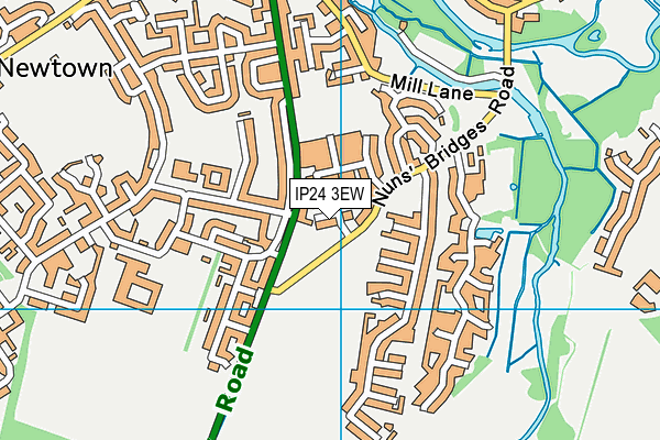 IP24 3EW map - OS VectorMap District (Ordnance Survey)