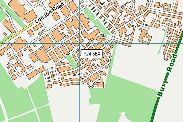 IP24 3EX map - OS VectorMap District (Ordnance Survey)