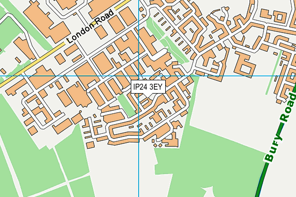 IP24 3EY map - OS VectorMap District (Ordnance Survey)