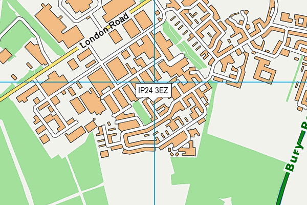 IP24 3EZ map - OS VectorMap District (Ordnance Survey)