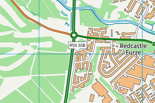 IP24 3GB map - OS VectorMap District (Ordnance Survey)