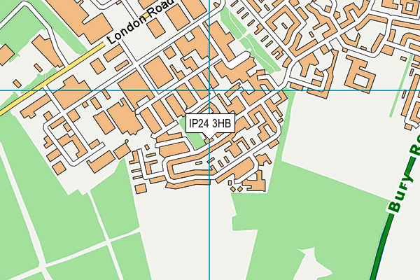 IP24 3HB map - OS VectorMap District (Ordnance Survey)