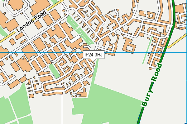 IP24 3HJ map - OS VectorMap District (Ordnance Survey)