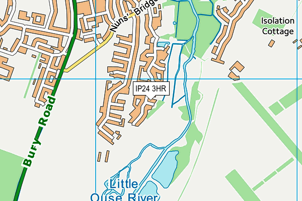 IP24 3HR map - OS VectorMap District (Ordnance Survey)