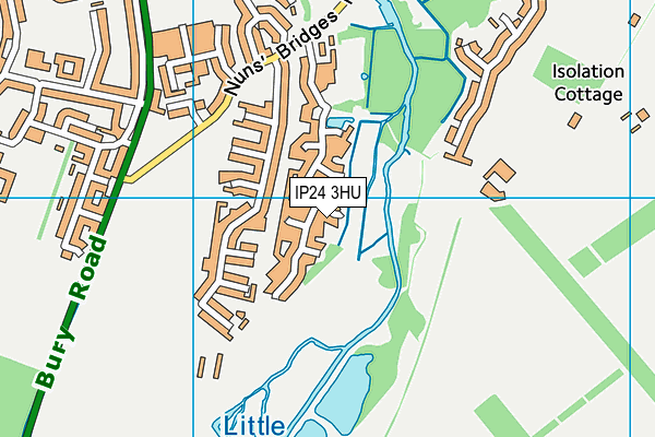 IP24 3HU map - OS VectorMap District (Ordnance Survey)