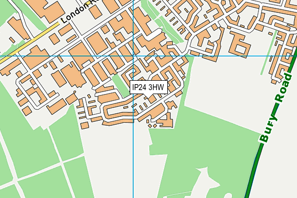 IP24 3HW map - OS VectorMap District (Ordnance Survey)