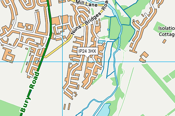 IP24 3HX map - OS VectorMap District (Ordnance Survey)