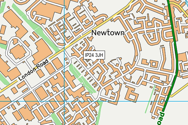 IP24 3JH map - OS VectorMap District (Ordnance Survey)