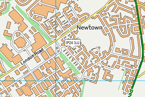 IP24 3JJ map - OS VectorMap District (Ordnance Survey)