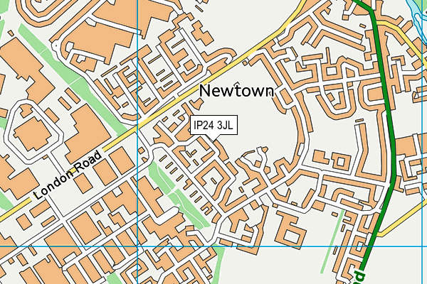 IP24 3JL map - OS VectorMap District (Ordnance Survey)