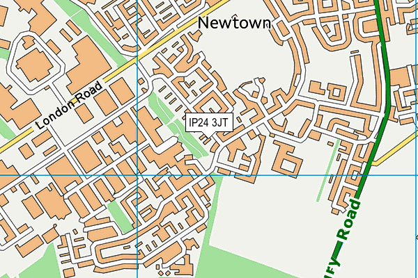 IP24 3JT map - OS VectorMap District (Ordnance Survey)