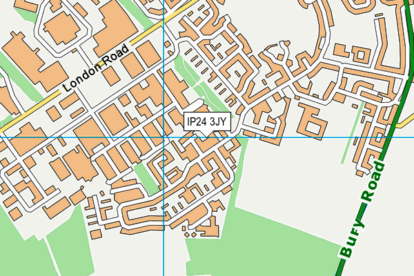 IP24 3JY map - OS VectorMap District (Ordnance Survey)