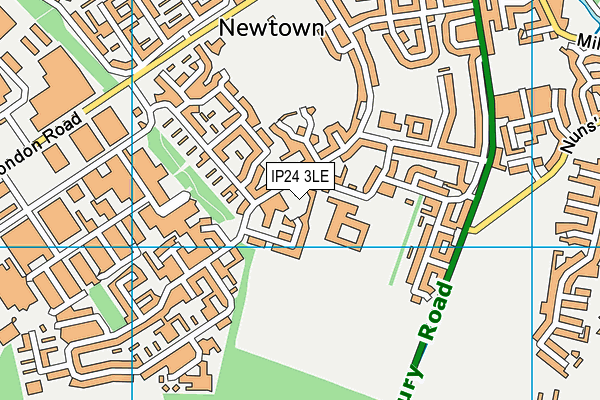 IP24 3LE map - OS VectorMap District (Ordnance Survey)