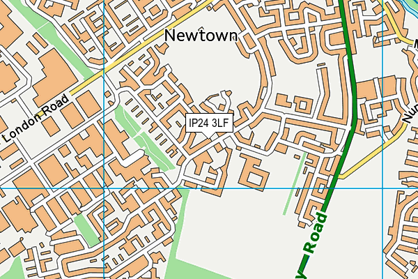 IP24 3LF map - OS VectorMap District (Ordnance Survey)