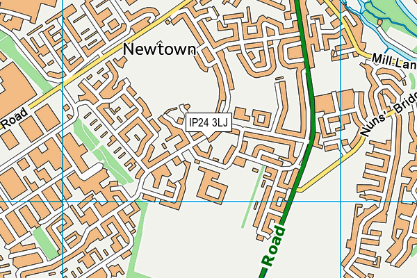 IP24 3LJ map - OS VectorMap District (Ordnance Survey)