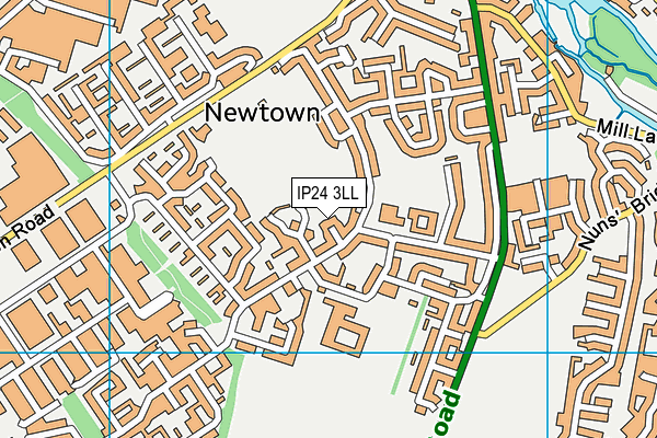 IP24 3LL map - OS VectorMap District (Ordnance Survey)