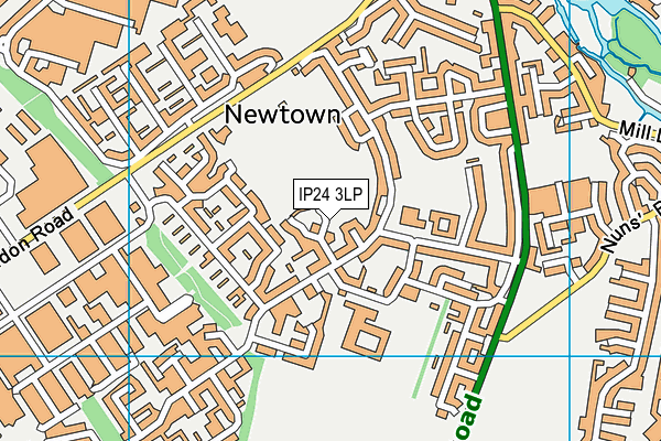 IP24 3LP map - OS VectorMap District (Ordnance Survey)