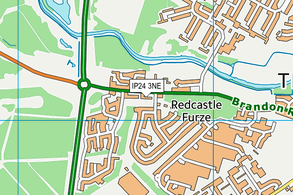 Thetford Golf Club map (IP24 3NE) - OS VectorMap District (Ordnance Survey)