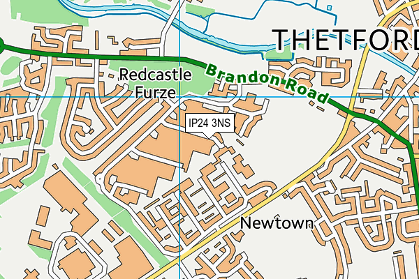 IP24 3NS map - OS VectorMap District (Ordnance Survey)