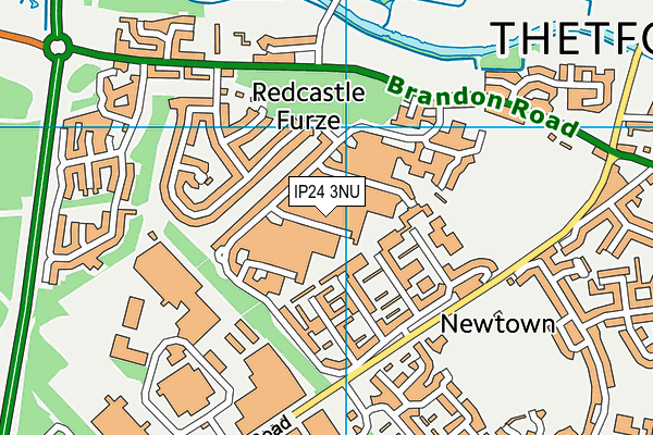 IP24 3NU map - OS VectorMap District (Ordnance Survey)