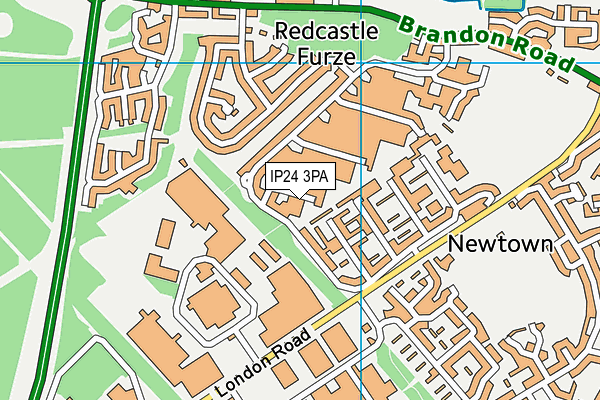 IP24 3PA map - OS VectorMap District (Ordnance Survey)