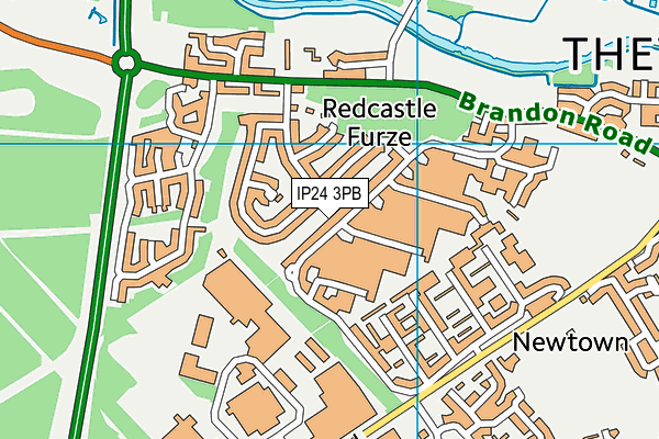 IP24 3PB map - OS VectorMap District (Ordnance Survey)