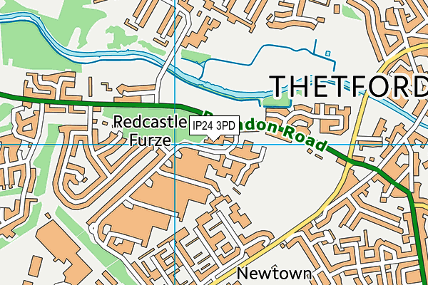 IP24 3PD map - OS VectorMap District (Ordnance Survey)