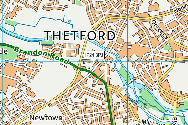 IP24 3PJ map - OS VectorMap District (Ordnance Survey)