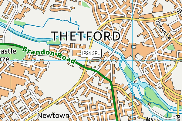 IP24 3PL map - OS VectorMap District (Ordnance Survey)