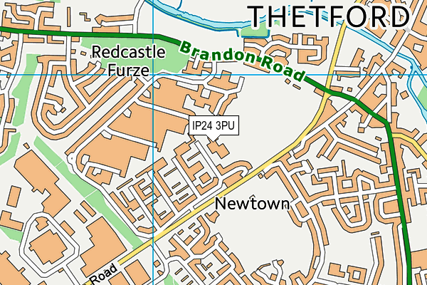 Redcastle Family School map (IP24 3PU) - OS VectorMap District (Ordnance Survey)