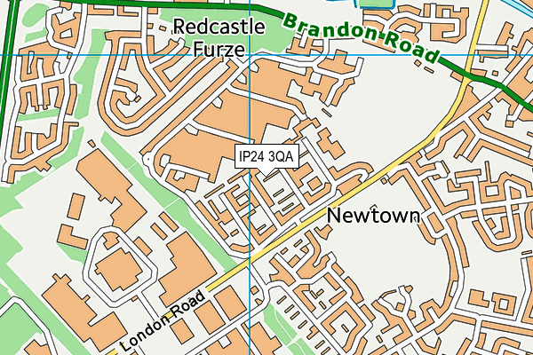 IP24 3QA map - OS VectorMap District (Ordnance Survey)