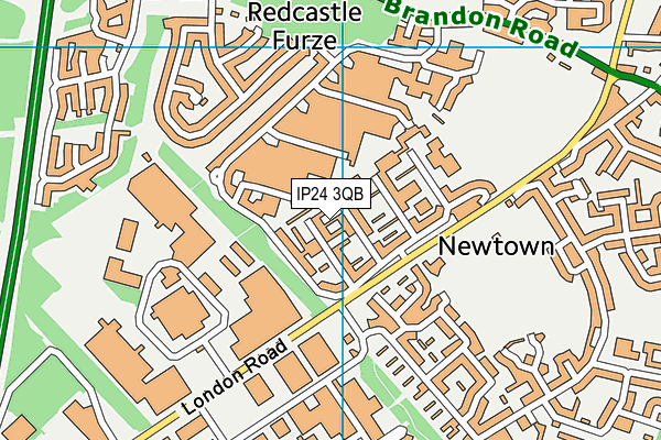 IP24 3QB map - OS VectorMap District (Ordnance Survey)