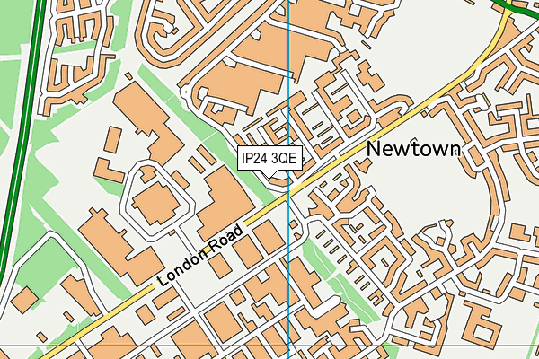 IP24 3QE map - OS VectorMap District (Ordnance Survey)