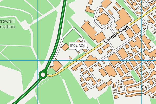 IP24 3QL map - OS VectorMap District (Ordnance Survey)