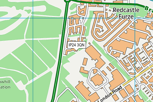 IP24 3QN map - OS VectorMap District (Ordnance Survey)