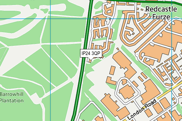 IP24 3QP map - OS VectorMap District (Ordnance Survey)