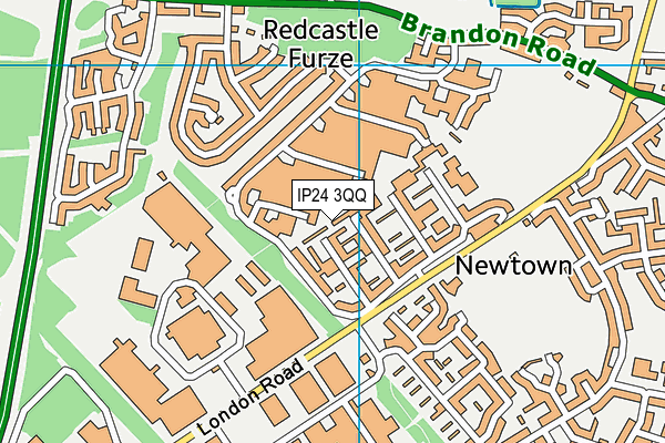 IP24 3QQ map - OS VectorMap District (Ordnance Survey)