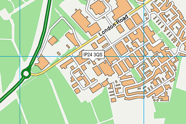 IP24 3QS map - OS VectorMap District (Ordnance Survey)