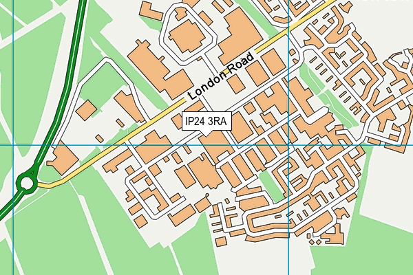 IP24 3RA map - OS VectorMap District (Ordnance Survey)