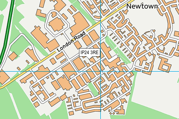 IP24 3RE map - OS VectorMap District (Ordnance Survey)