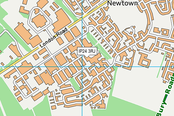 IP24 3RJ map - OS VectorMap District (Ordnance Survey)