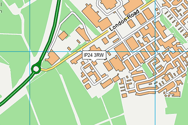 IP24 3RW map - OS VectorMap District (Ordnance Survey)