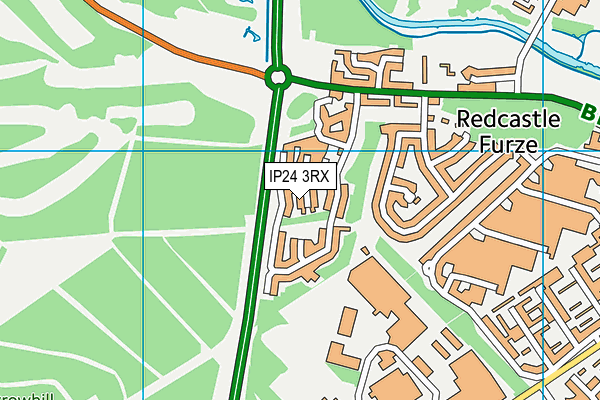 IP24 3RX map - OS VectorMap District (Ordnance Survey)