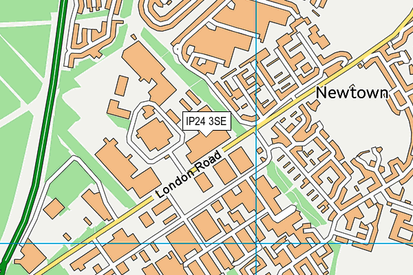 IP24 3SE map - OS VectorMap District (Ordnance Survey)